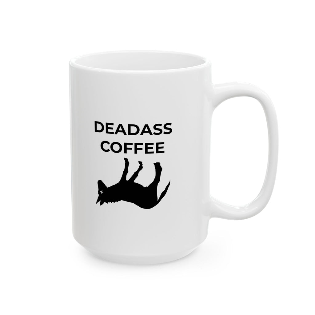 White 15oz Deadass Mug right handle