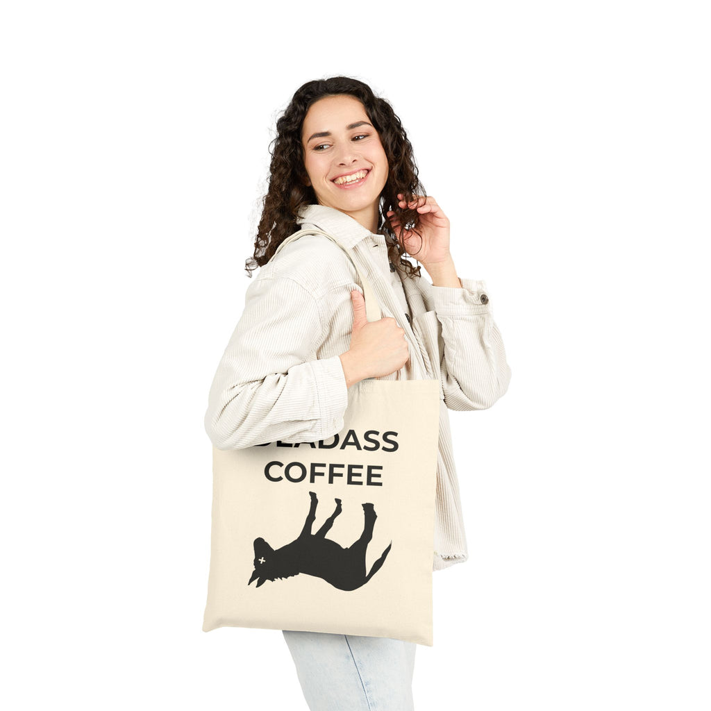 Woman carrying natural Deadass Tote